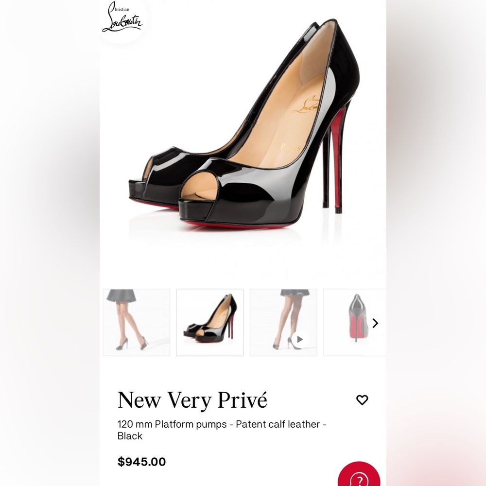 Louboutin black patent pumps